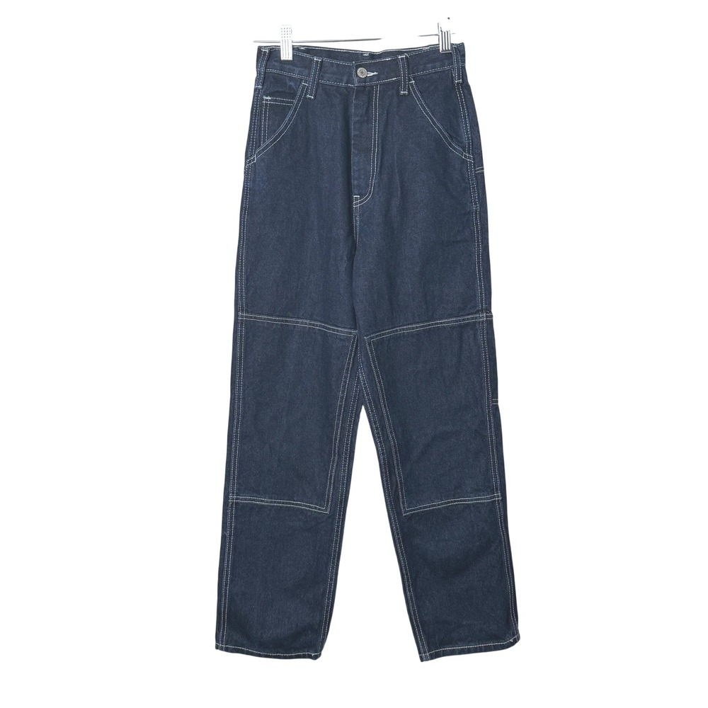 J Galt Dark Wash Denim Carpenter Jeans Size S High Rise Contrast Stitch